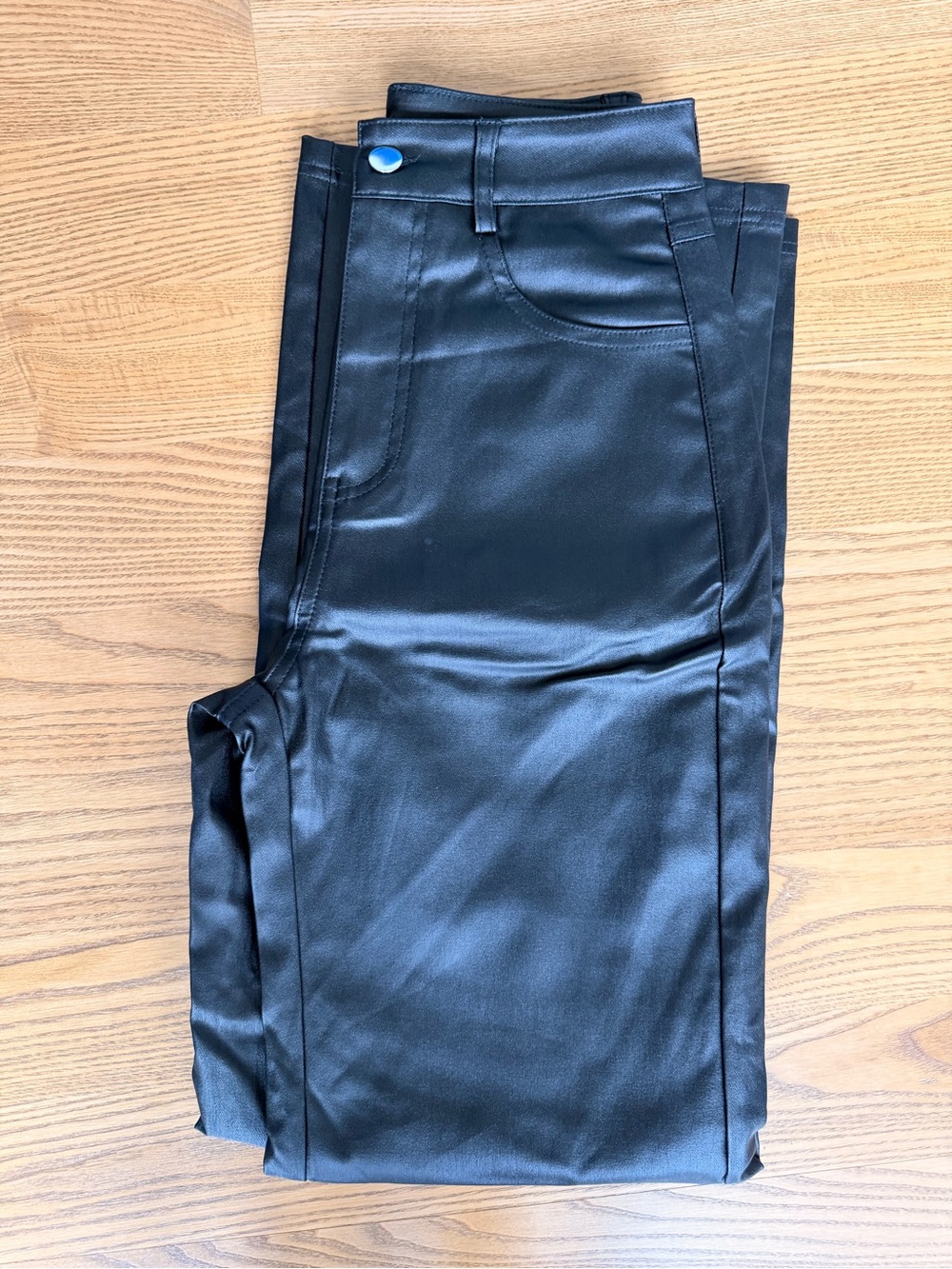 Faux Leather Black Pants